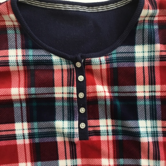Nautica Women’s 2 Piece Fleece Pajama’s Plaid Size S - Picture 3 of 12
